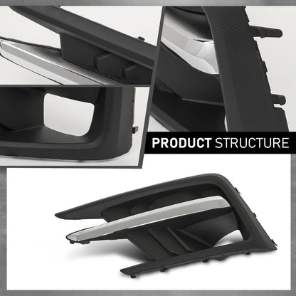 G-PLUS Front Bumper Fog Light Lamp Cover Bezels Left+Right Compatible with Subaru Ascent 2019-2022 57731XC03A
