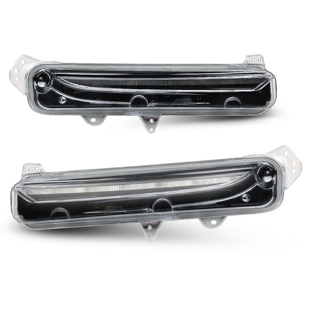 G-PLUS Set of 2 Fog Lights Lamp Compatible with Lincoln MKX 2016-2017 FA1Z13200D, FA1Z13200C, FA1Z-13200-D, FA1Z-13200-C Black Left+Right Side