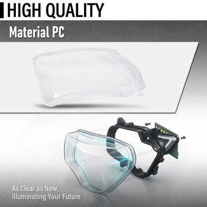 G-PLUS Headlight Lens Cover Compatible with Land Rover Discovery 4 LR4 2014-2016 Left & Right Pair Front Headlamp Lens Cover Clear