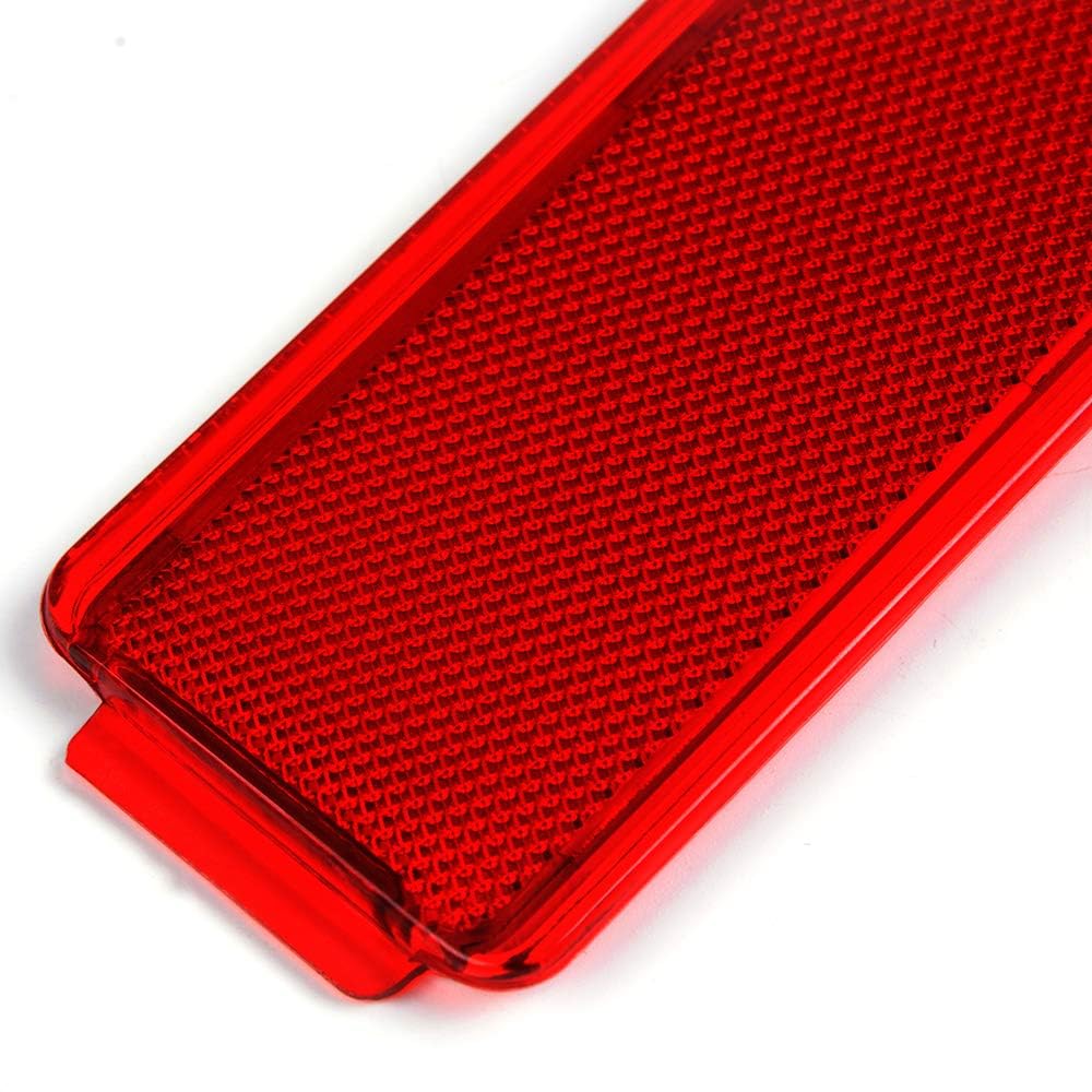 G-PLUS Front Rear Door Entry Reflector Interior Door Trim Panels Compatible with Ford Super Duty F250 F350 F450 F550 1999-2007/Fit Ford Excursion 2000-2005 F81Z2523820AA F81Z-2523820-AA Red 4 PCS