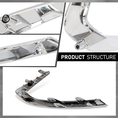 G-PLUS Front Bumper Moldings Right + Left 2pcs Compatible with Sonata 2020-2022 86595L0160