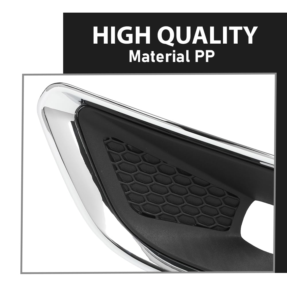 G-PLUS Front Bumper Fog Light Lamp Covers Bezel Chrome Compatible with Jeep Cherokee 2019-2020