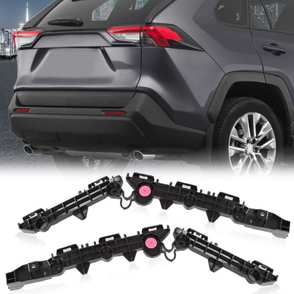 G-PLUS Rear Left & Right Side 1pair Bumper Brackets Compatible with 2019-2021 Toyota RAV4 521550R070, 521560R070, TO1143129, TO1142129