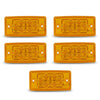 G-PLUS LED Front 5pcs Rectangle Cab Lights, Fit Freightliner Century/Columbiaor/Volvo Trucks, Amber Top Roof Running Cab Marker Light, Clearance & Indicator Lamp