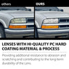 G-PLUS Headlights Assembly Fit Chevy Blazer Base LS LT Trailblazer Xtreme ZR2 S10 ZR5 SS Xtreme 1998-2005 Bumper Headlamps Clear Lens Chrome Housing Clear Reflector,faros delanteros