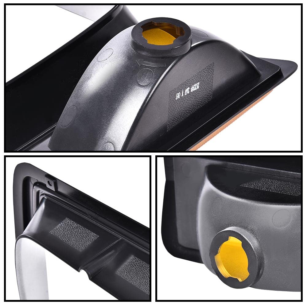 G-PLUS Headlights Headlamps Bezel Pair Set w/Corner Parking Light Compatible with Dodge Pickup Truck 1986-1990 4249810 CH2513122 4249811 CH2512122,faros delanteros