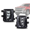 G-PLUS LED Fog Light Compatible With 2016-2018 Chevy Silverado 1500,Bumper Lamps Driving Fog Lamps w/Switch (Clear lens)