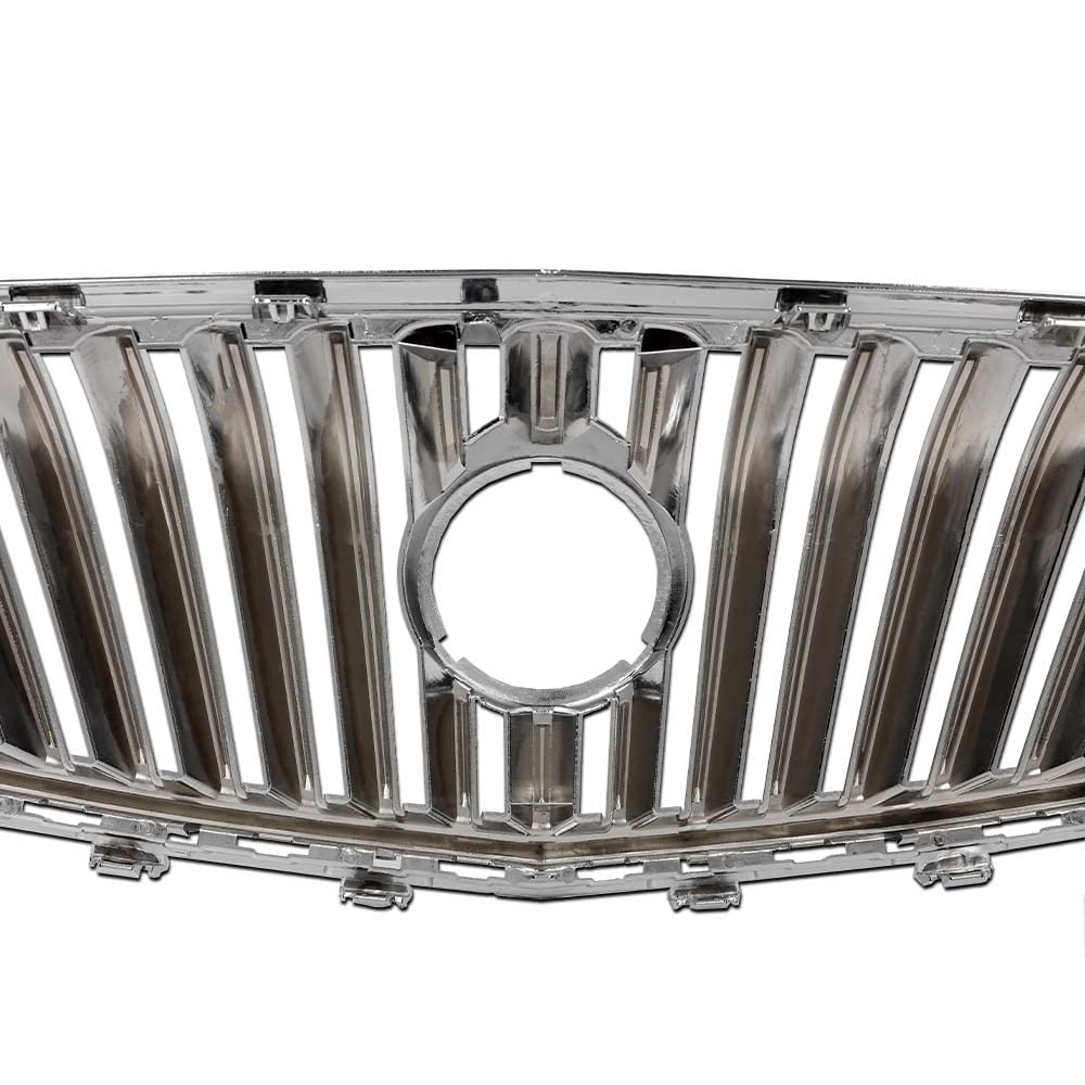 G-PLUS Front Bumper Upper Grille Assembly Chrome Compatible with 2012-2017 Buick Verano 20984572, 23172630, 23274652