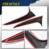 G-PLUS Rear Window Spoiler Side Wing Trim Cover Compatible with BMW X4 2019-2020 All Models (Matte Black)
