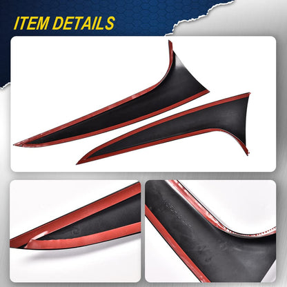 G-PLUS Rear Window Spoiler Side Wing Trim Cover Compatible with BMW X4 2019-2020 All Models (Matte Black)