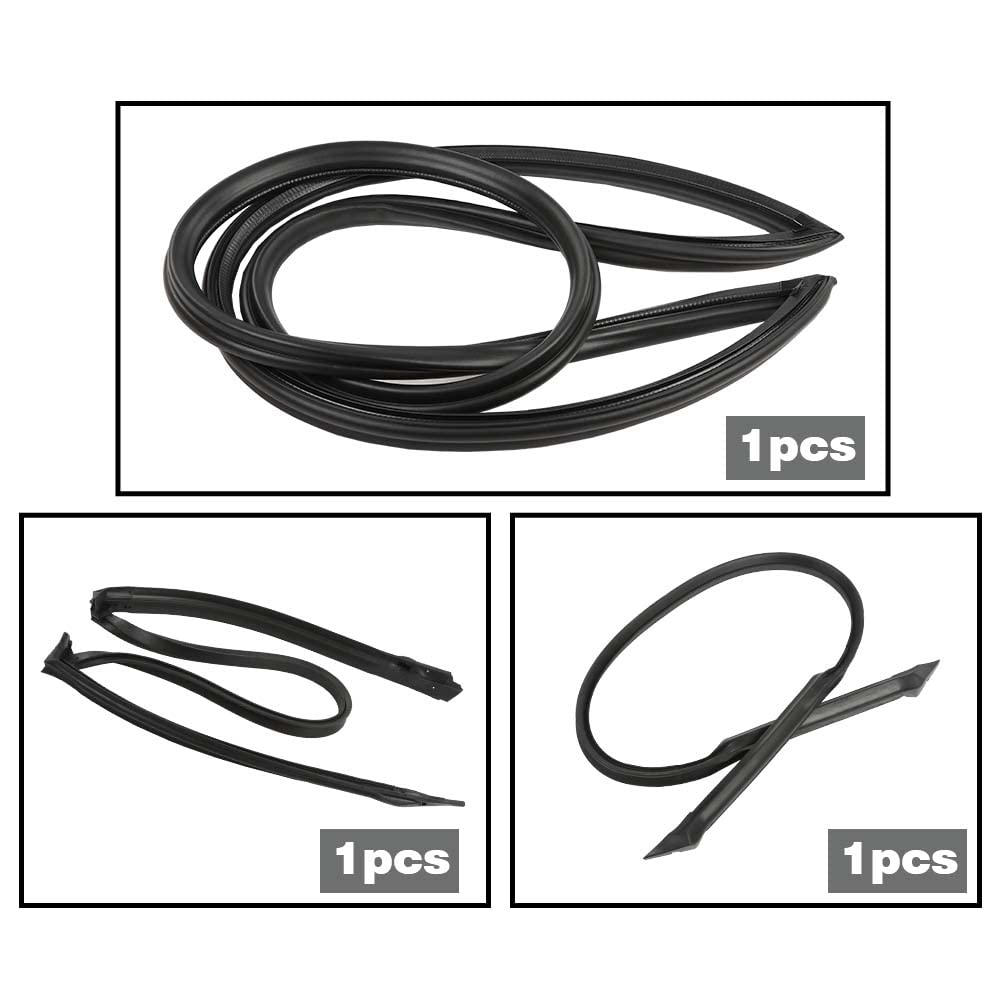 G-PLUS Full Weather Strip Seal Weatherstrip Kit Compatible with Chevy Corvette C4 Coupe 1884-1889 GM8489GGW Rear Hatch Weatherstrip Door Weatherstrip