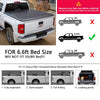 G-PLUS Black Soft Four Fold Truck Bed Tonneau Cover Compatible with 2007-2013 Chevy Silverado/GMC Sierra 1500 2500 HD | Fits 6.6' 6.6ft Bed