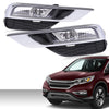 G-PLUS Front Bumper Driving Fog Light Lamps Compatible with Honda CRV 2015-2016 w/Switch Bulbs Bezel Neblineros Para Autos Delantero Faros Antiniebla(Clear Lens)