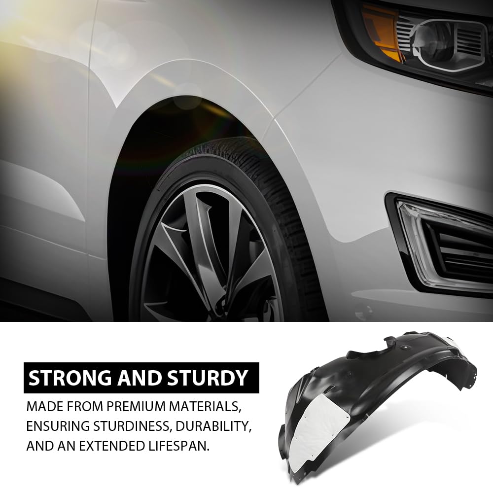 G-PLUS Front Right Fender Liner Inner, Compatible with Ford Edge 2015-2018, Passenger Side, FT4Z16102B, FT4Z16102H