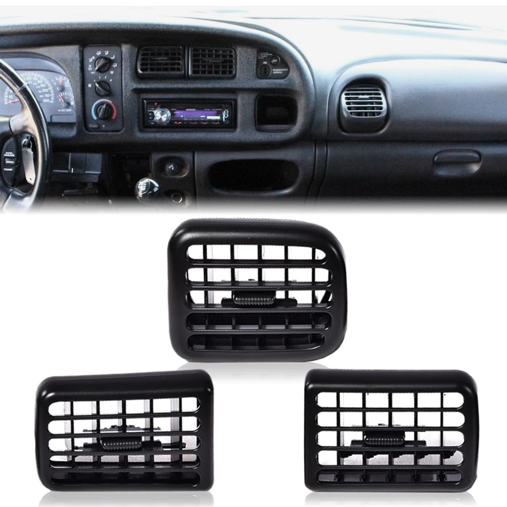 G-PLUS A/C Heater Dash Bezel Vents Compatible with Compatible with 1998-2002 Dodge Ram 1500 2500 3500 Dashboard 5GK51DX9AA, 5EU11DX9AB, 926469