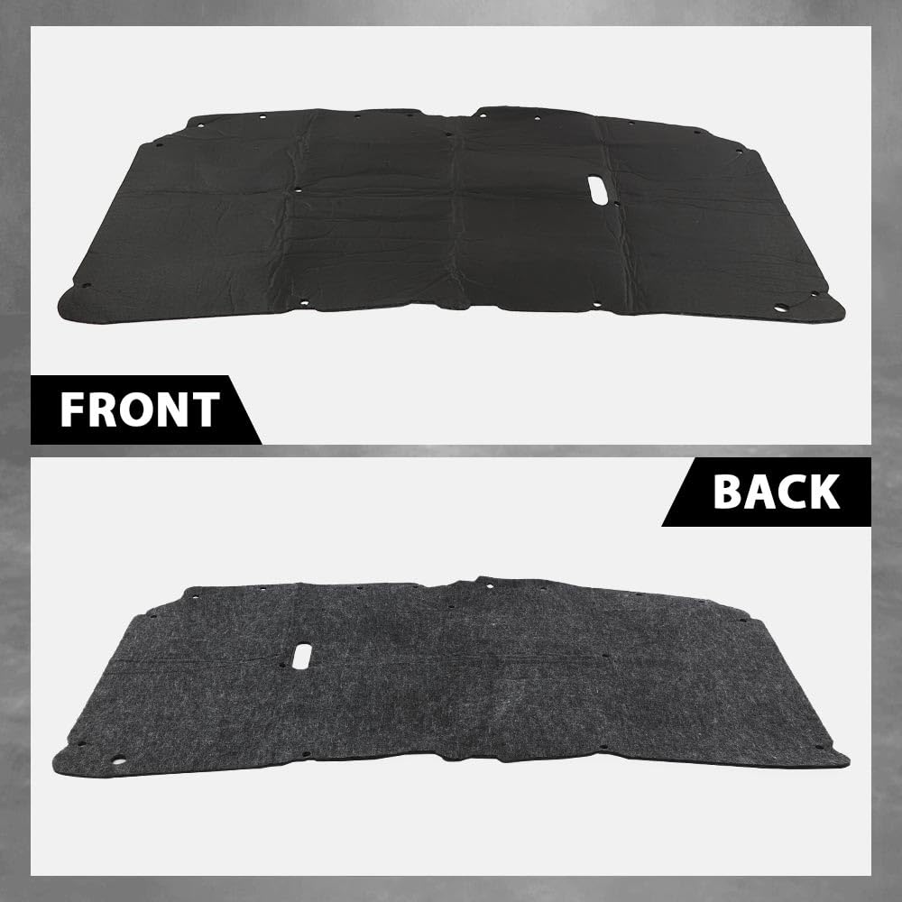 G-PLUS Hood Insulation Pad Heat Shield w/Clips Compatible with Ford F250 F350 F450 Super Duty 1999-2007/Fit Ford Excursion 2000-2007 Black Heat Blanket