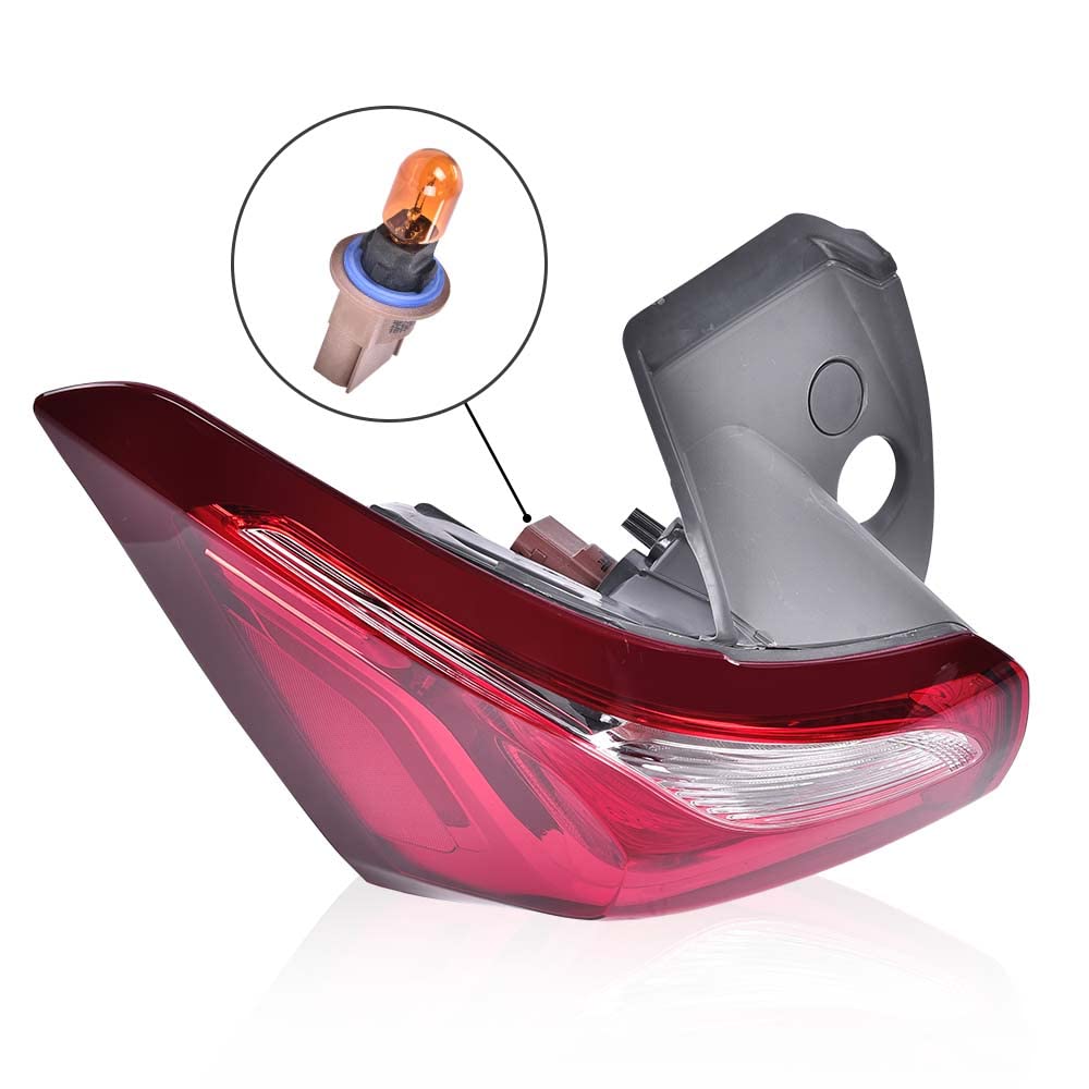 G-PLUS Rear Tail Light w/Bulbs Compatible with Chevy Equinox 2018 2019 2020 LED Light Only Driver Side Left Outer Tail Lamp Red Lens 84769836 Luces Traseras Rear Brake Lamps Assembly