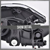 G-PLUS LED Tube Headlights Projector Assembly Compatible with Toyota Tundra 2007-2013, Fit Toyota Sequoia 2008-2017 Left & Right Headlamps, Clear Lens Black Housing Amber Reflector, TO2502171
