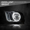 G-PLUS LED Headlights Assembly Compatible with Ford Mustang 2005-2009 7R3Z13008D, 7R3Z13008C Bumper Headlamps Left & Right Clear Lens Black Housing Amber Reflector faros delanteros