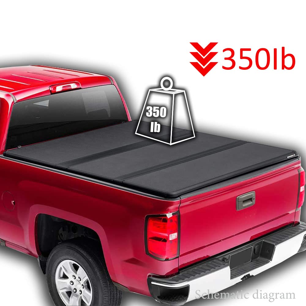 G-PLUS T3 Tri-Fold Hard Lock 6.6Ft Truck Tonneau Cover Compatible with 1999-2007 Chevy/GMC | ONLY Fits 2007 Classic Body | NOT Fit Flareside/Stepside Models