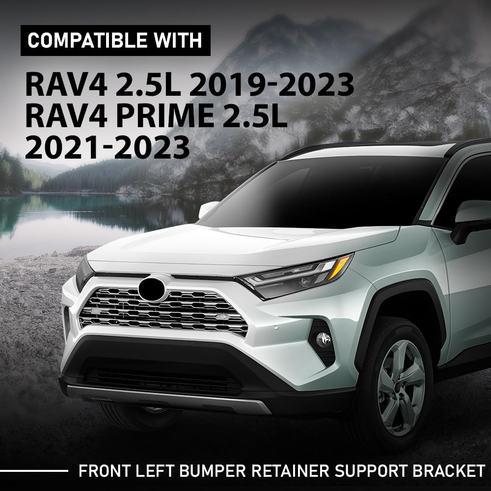 G-PLUS Front Left Bumper Retainer Support Bracket, Compatible with Toyota RAV4 2.5L 2019-2023/ RAV4 Prime 2.5L 2021-2023, 52536-0R070, 52536-42080