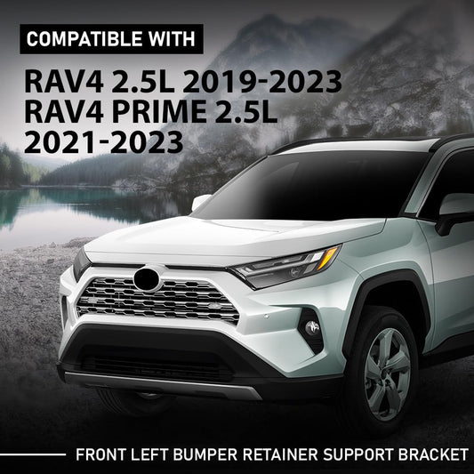G-PLUS Front Left Bumper Retainer Support Bracket, Compatible with Toyota RAV4 2.5L 2019-2023/ RAV4 Prime 2.5L 2021-2023, 52536-0R070, 52536-42080