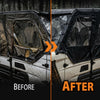 G-PLUS Soft Upper Doors Compatible with Kawasaki Teryx4 4 Seat UTV Models 2012-2022 Only Fit 4 Door Model 2PCS Black