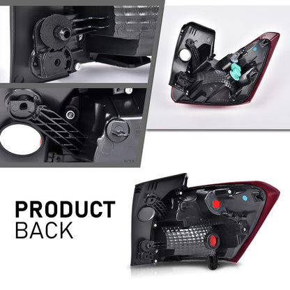 G-PLUS Rear Outer Left Tail Light Assembly w/Bulbs Compatible with Chevy Equinox 2018 2019 2020 Left Rear Brake Lamp Luces Traseras, GM2804132, 19418086, Red Lens