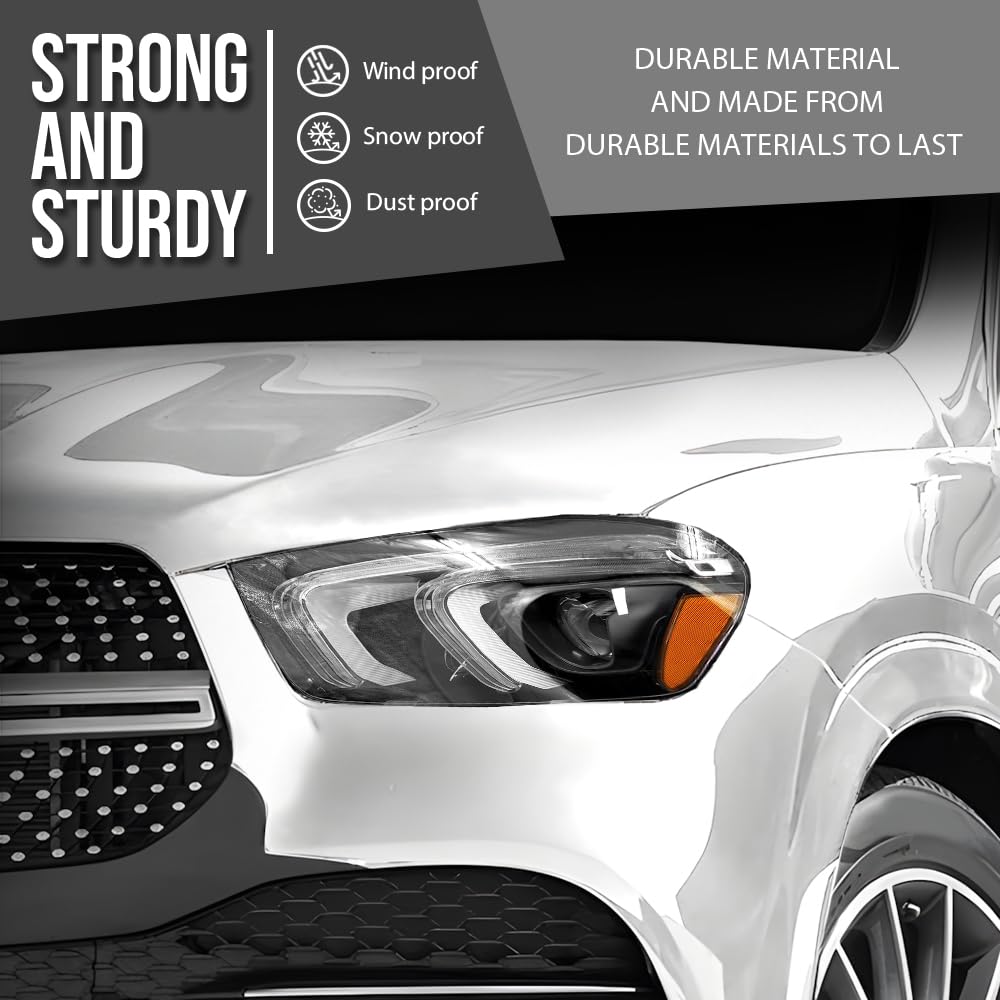 G-PLUS Headlight Lens Cover Compatible with Benz GLE W167 2020-2023 Left & Right Front Headlamp Lens Cover Clear