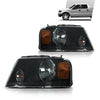 G-PLUS Headlights Fit Ford F150 2004-2008/Lincoln Mark LT 2006-2008 Smoky Lens Black Housing Amber ReflectorBumper Headlamps,faros delanteros