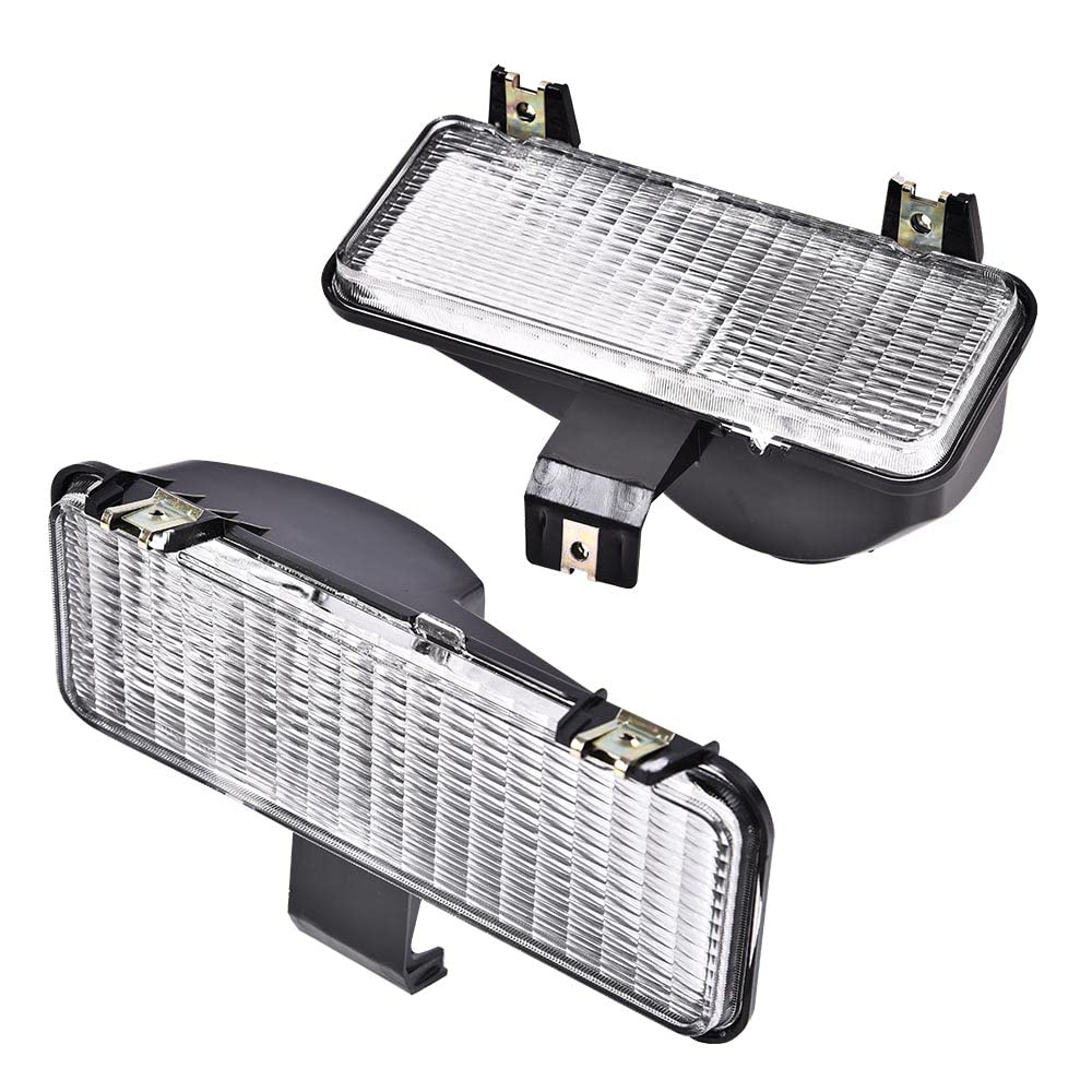 G-PLUS Front Turn Signal Light Assembly Compatible with Chevy Suburban 1981-1982 Fit Chevy Blazer PU Fit GMC Jimmy Suburban PU Driver Left Passenger Right Side Clear Lens