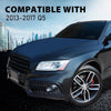 G-PLUS Front Bumper Fog Light Grill Grille Cover Painted with Silver Ring Compatible with Audi SQ5 2013-2017/Fit Audi Q5 S-Line 2013-2017 8R0807681M, 8R0807682J
