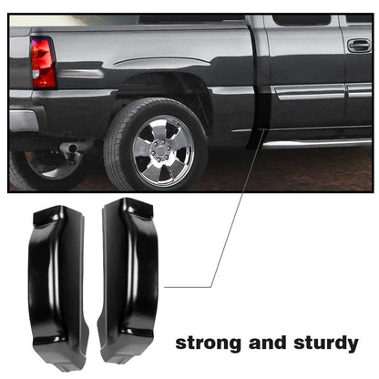 1 Pair Cab Corners Covers Fit For Chevy Silverado GMC Sierra 1999-2007 4 Door Extended Cab Trucks Black