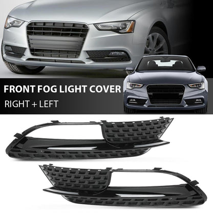 G-PLUS Front Bumper Lower Fog Light Grille Cover Grill Panel Pair Compatible with Audi A5 2012-2016/Fits Audi A5 Quattro 2012-2016/ Not fit for S5/ RS5/ A5 S-Line