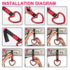 G-PLUS JDM Tsurikawa Ring Heart Subway Train Bus Car Handle Hand Straps Drift Charm,Rear Bumper Warning Ring (Red)