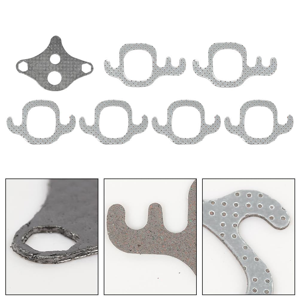 G-PLUS Head Gasket Set Bolts Compatible with Chevy S10 1996-2004/Fit Chevy Silverado GMC Sierra 1500 1999-2006/Fit GMC Savana Chevy Express 1500 1996-2006 4.3L 262CID V6 OHV HS9354PT-6, ES74034