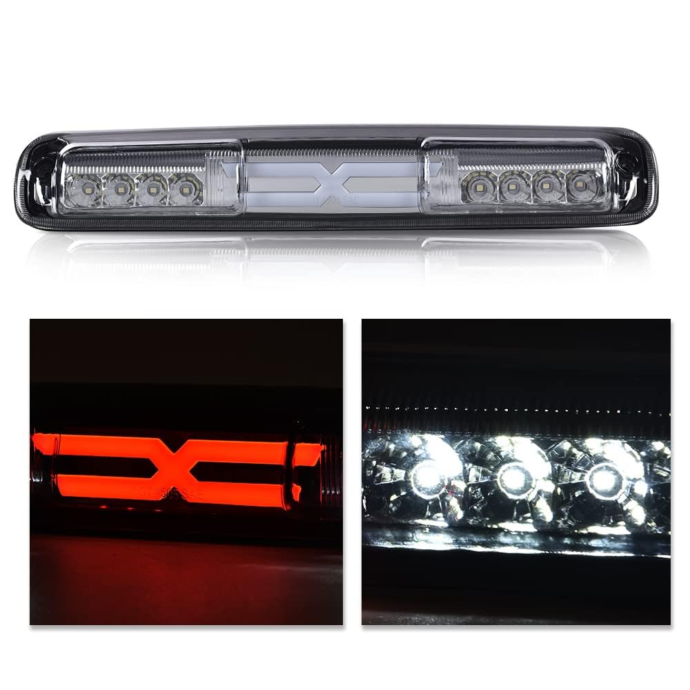 G-PLUS Third Tail Type X Brake & Reverse Light, High Mount Stop Lamp, Compatible with 1999-2006 Chevy Silverado/Fit GMC Sierra 1500 2500 3500 & HD Models 5978318 16525205 Turn Signal Light