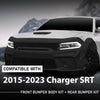 G-PLUS Front Rear Bumper Body Kit Compatible with Dodge Charger SRT Style 2015-2023 Widebody Full Bumper Replacement Assembly