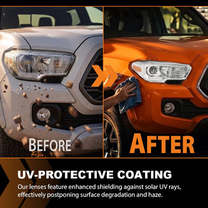 G-PLUS Headlight Assembly Right Side w/o LED Daytime Running Light Compatible with Toyota Tacoma 2016-2018 Fit Models Without Factory LED Daytime Running Light Only White