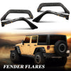 G-PLUS Fender Flares w/LED Side Maker, Compatible with Jeep JK Wrangler 2/4 Door Model 2007-2018, Unlimited, Rubicon Unlimited, Smooth Pocket Riveted 4 PCS Wheel Flares