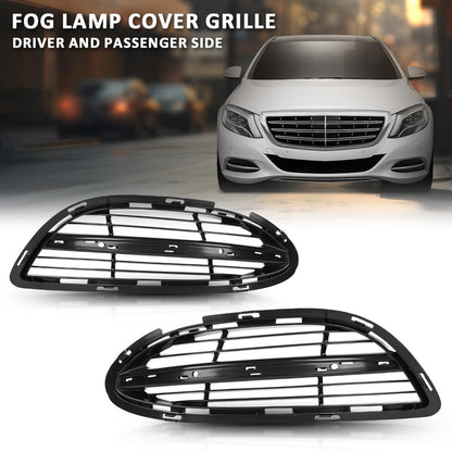 G-PLUS Front Bumper Fog Light Cover Bezel Left & Right Compatible with Benz S-Class W222 2013-2020 2228850224