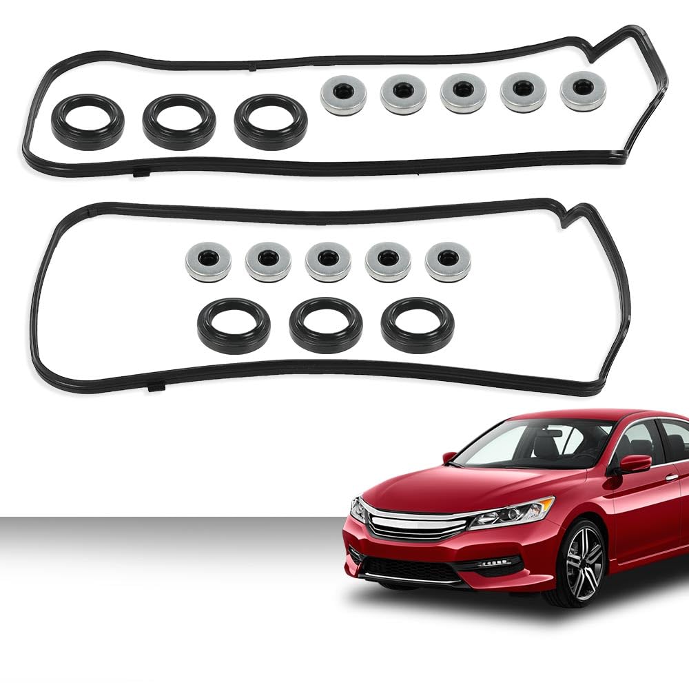 G-PLUS Valve Cover Gasket Seals Set Compatible with Acura MDX RDX RL TL 3.5L 3.7L 2010-2014/Fit Honda Accord 3.5L 2008-2014 VS50773R, VS50558