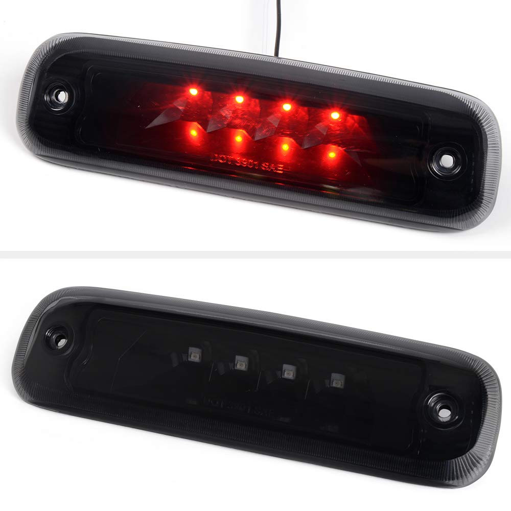 G-PLUS LED Third 3rd Brake Cargo Light Compatible With 1997 1998 1999 2000 2001 Cherokee, Rear Roof Center High Mount Stop Tail Light Replacement (Black Housing Clear Lens)