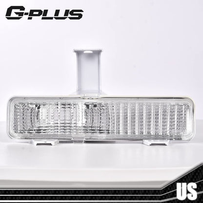 G-PLUS Front Bumper Mounted Side Marker Turn Signal Light Assembly Compatible with Chevy 85-90 Caprice Base 80-81 Caprice Classic Landau 914550, GM2521116 914549 GM2520115