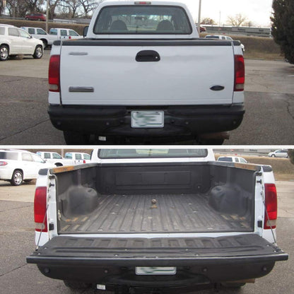 G-PLUS Tailgate Upper Protector Moulding Trim Compatible for 1999-2007 Ford F250 F350 F450 Super Duty Models only Tailgate Upper Moulding Cap Protector Spoiler Black 62.5" Length