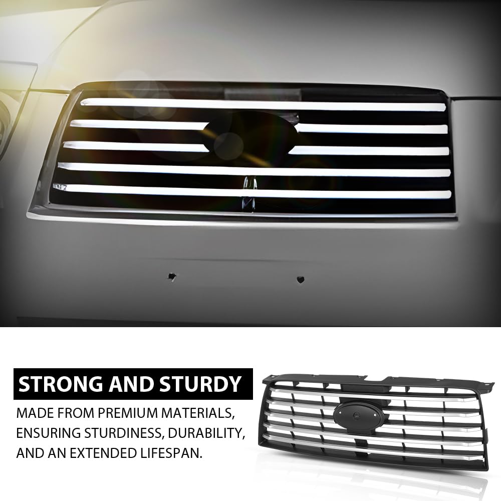 G-PLUS Front Bumper Grille Compatible with Subaru Forester 2006-2008 91121SA082, SU1200136