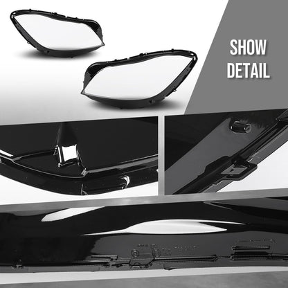 G-PLUS Headlight Lens Cover Compatible with Benz CLS-Class W218 2015-2018 Left & Right Front Headlamp Lens Cover Clear