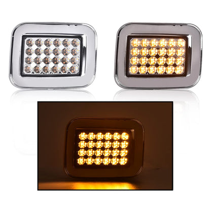 G-PLUS 2pcs LED Front Park Signal Lamp Compatible with 03-08 H2 05-08 H2 SUT Left Right Corner Signal Lights Parking Lamps Turn Signal Marker Light Front Fender Replacement