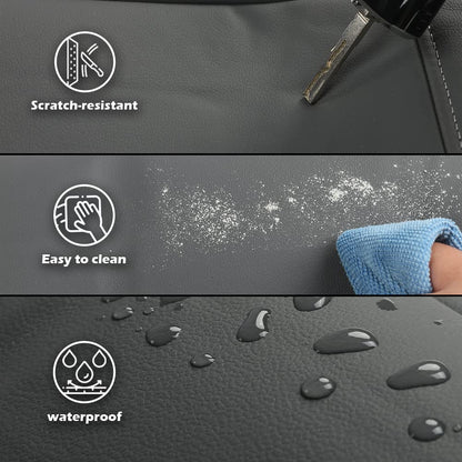 G-PLUS Leather Center Console Lid Armrest Jump Seat Cover Gray Compatible with 2013-2018 Dodge Ram
