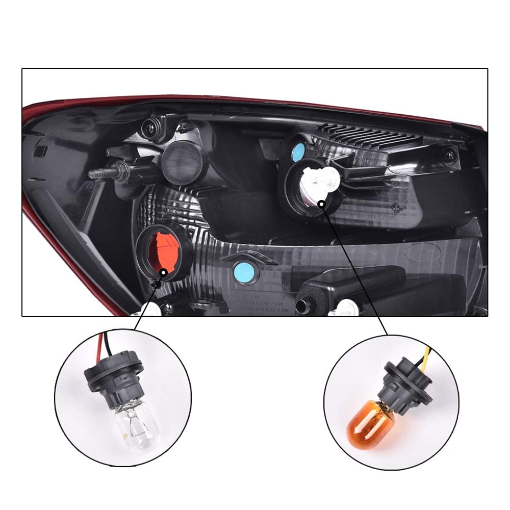 G-PLUS Rear Outer Right Tail Light Assembly Compatible with Chevy Malibu XL 2016 2017 2018 2019 2020 2021 2022 Rear Brake Lamp Luces Traseras, 84132377, Red Lens